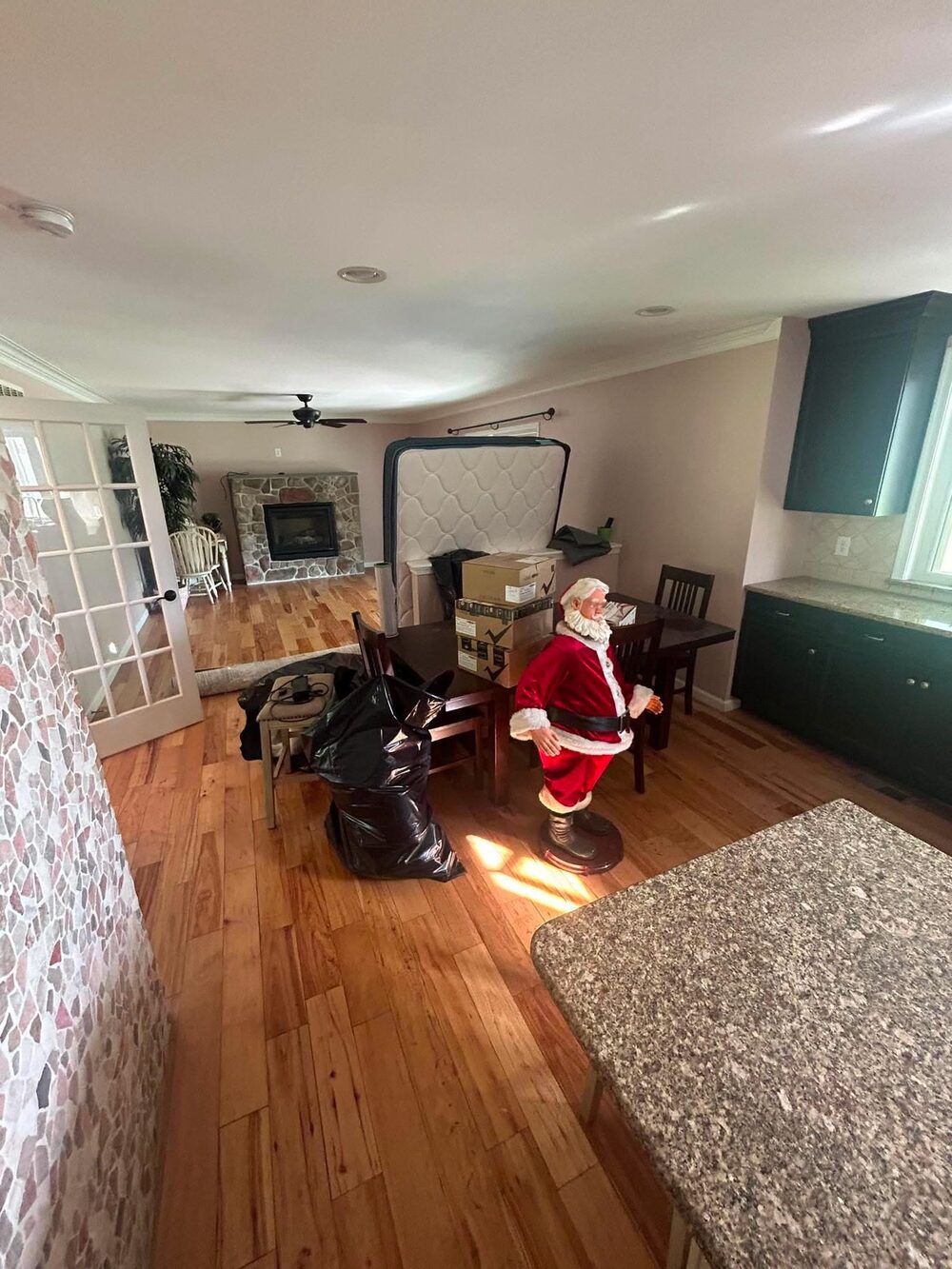 Furnished home being cleared during a Moodys estate cleanout