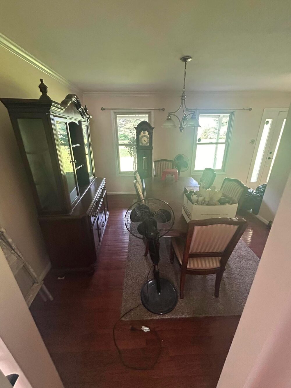 Living room cleared of furniture during a Moodys removal job